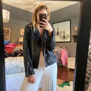 Mango Genuine Leather Jacket